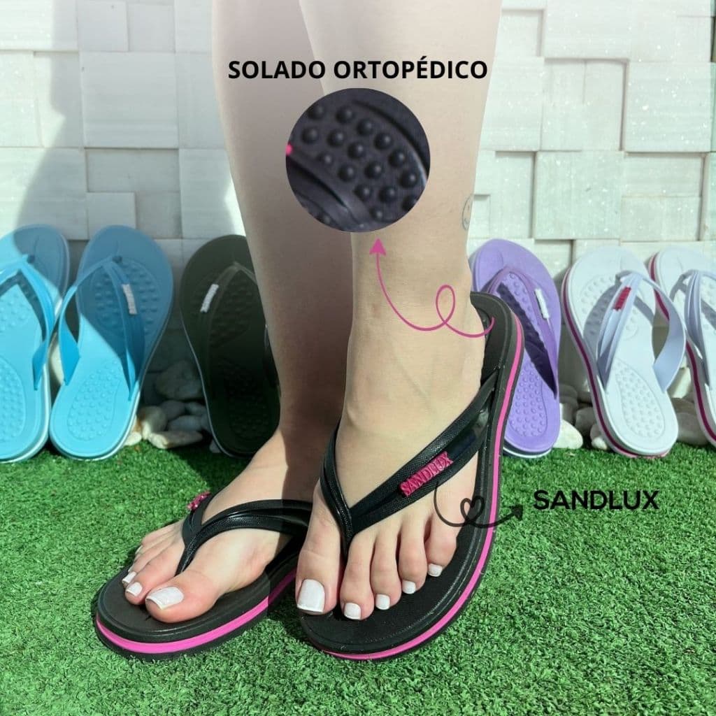Chinelo Sandalia Ortopedica Feminino Confort Flex Antiderrapante Confortavel Macia Envio Imediato