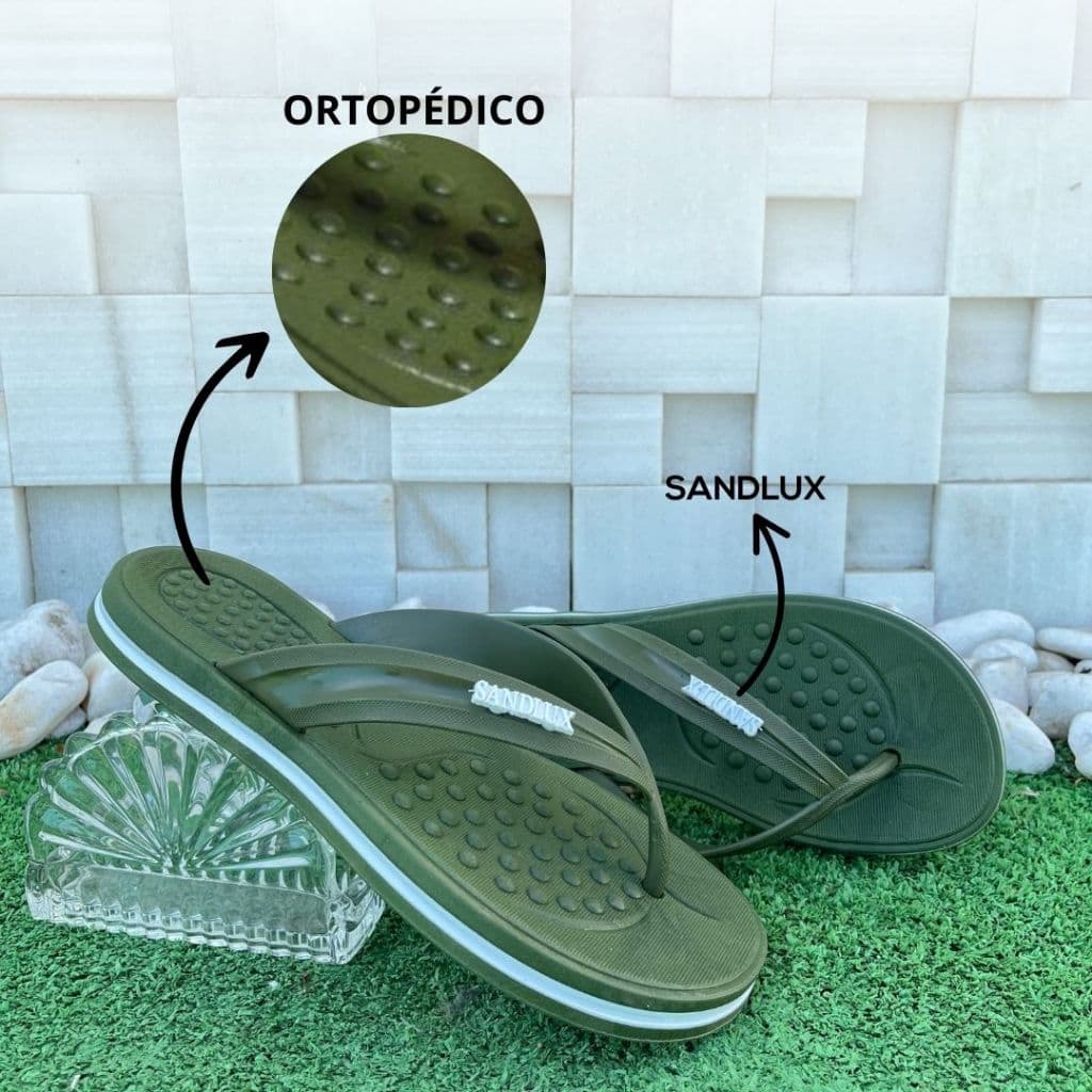 Chinelo Sandália Feminina Ortopédica Sandlux Confortável Antiderrapante, Leve Moderno Estiloso