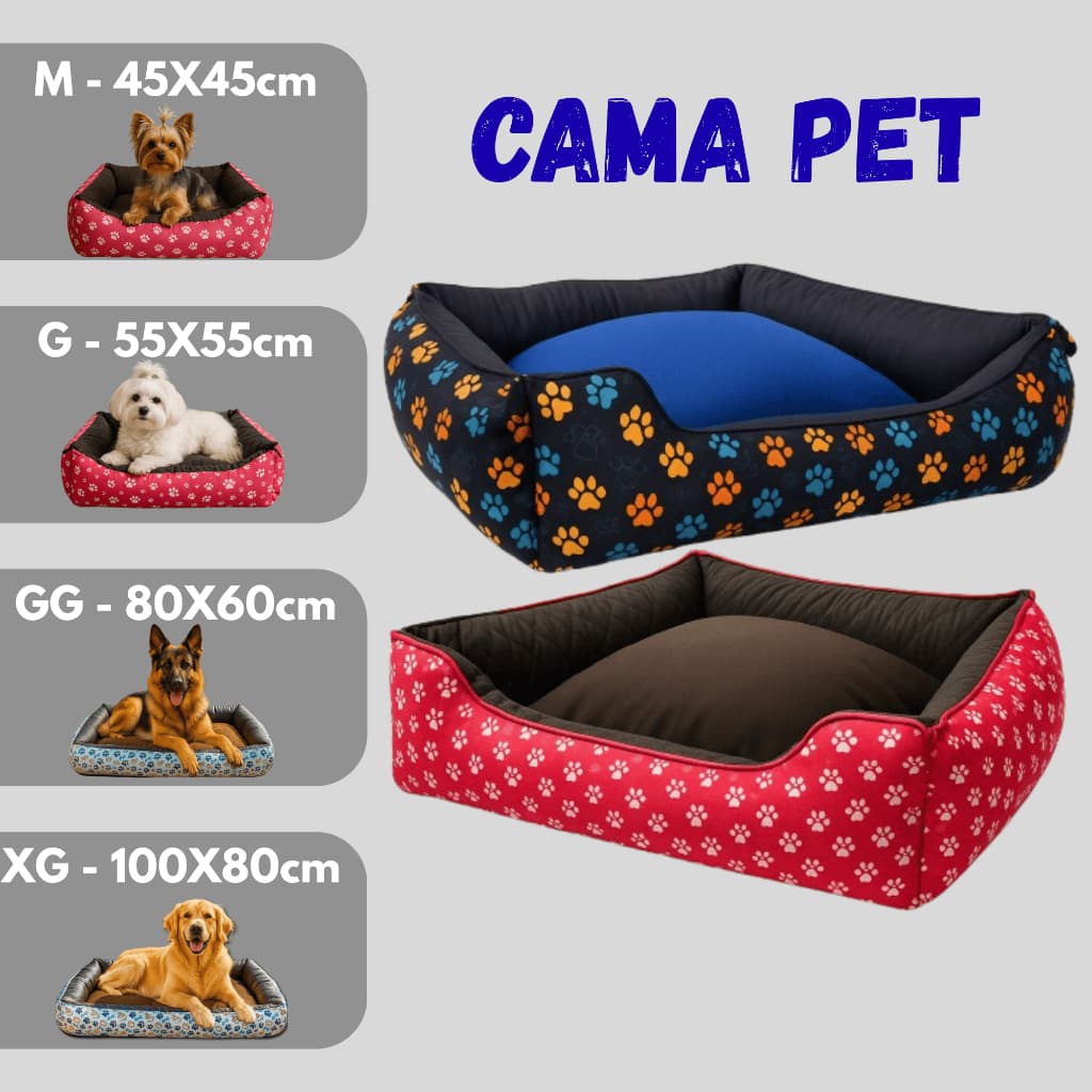 Cama Para Cachorro Casinha Caminha Pet Grande Colchonete Impermeável