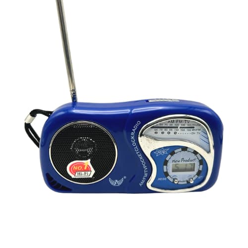 Mini Rádio Altomex AM/FM/TV de Bolso Com Relógio Portátil - Diversas Cores