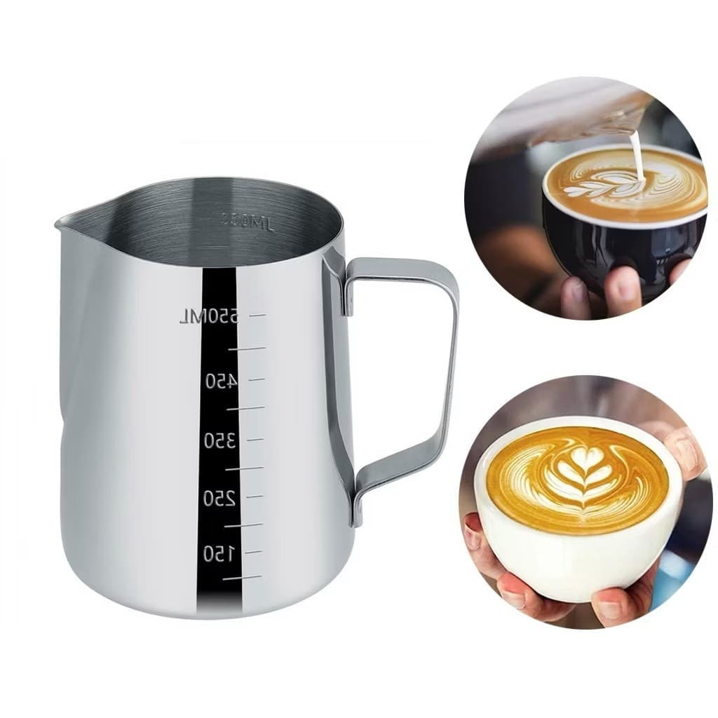 Jarra Leiteira Latte Art Aço Inox 350ml/600ml Café Cafeteria Cremeira Pitcher Leiteira Para Café Barista