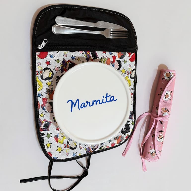 Porta Talher Portátil com Jogo Americano – Office Infantil e Adulto