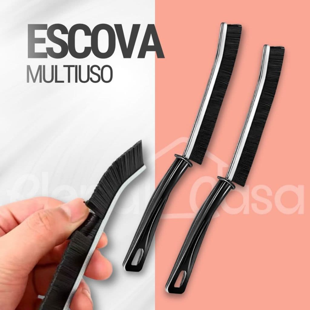 Kit 3 Escovas De Limpeza Multiuso - Ferramenta com Fenda - Cantos Difíceis - Rejuntes - Banheiro