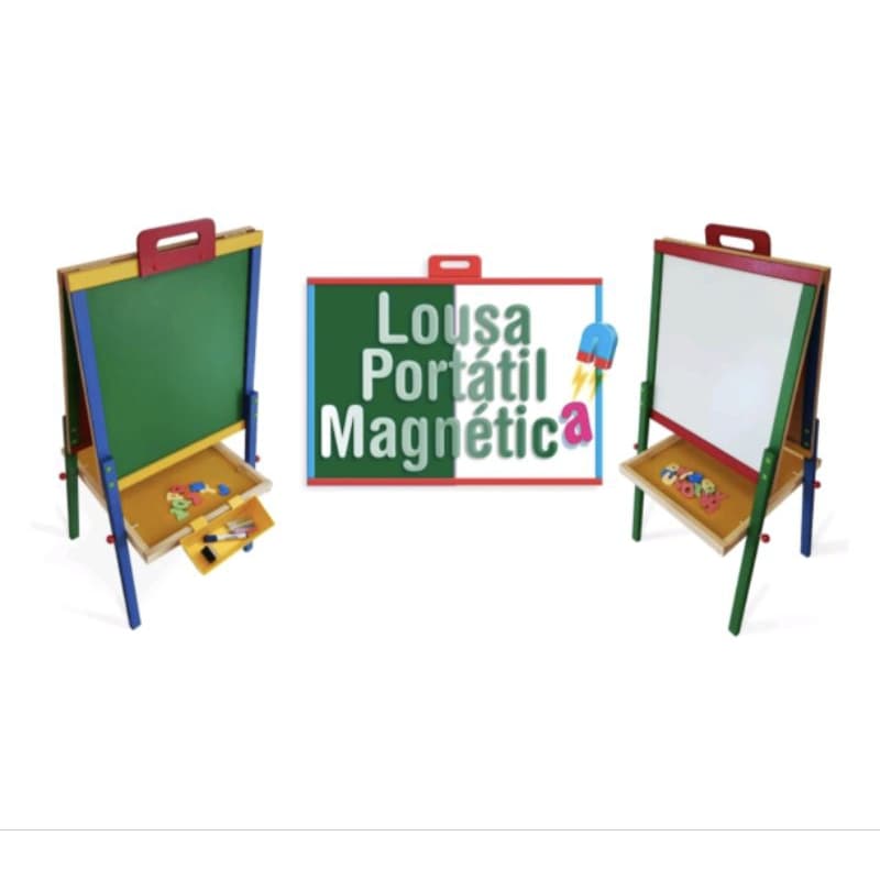 Lousa Quadro Portátil educativo magnético carimbras