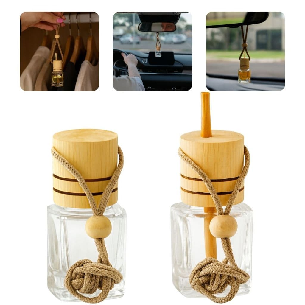 Kit 10 Vidros Quadrado Para Aromatizador Difusor Pingente Para Casa / Carro 10ml