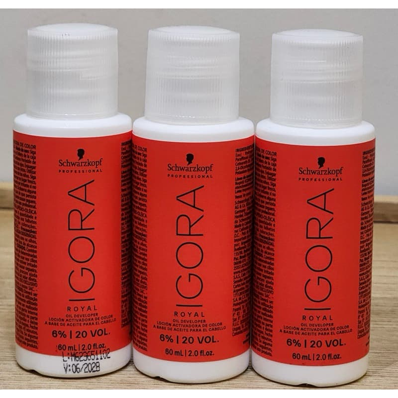 Água Oxigenada Igora 20 e 30 Volumes 60ml | Profissional • Clareamento & Coloração