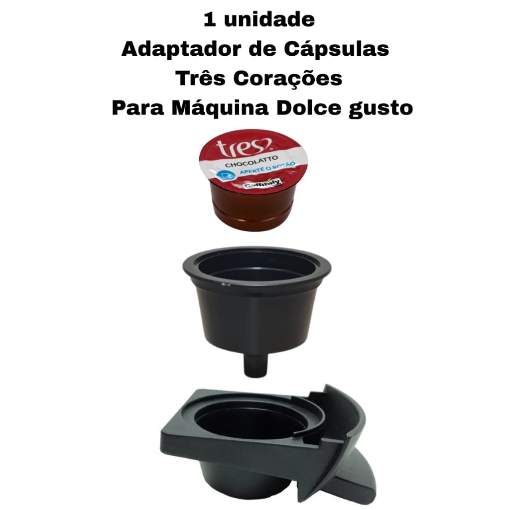 1 unidade Adaptador de Cápsulas Três Corações Para Máquina Dolce Gusto