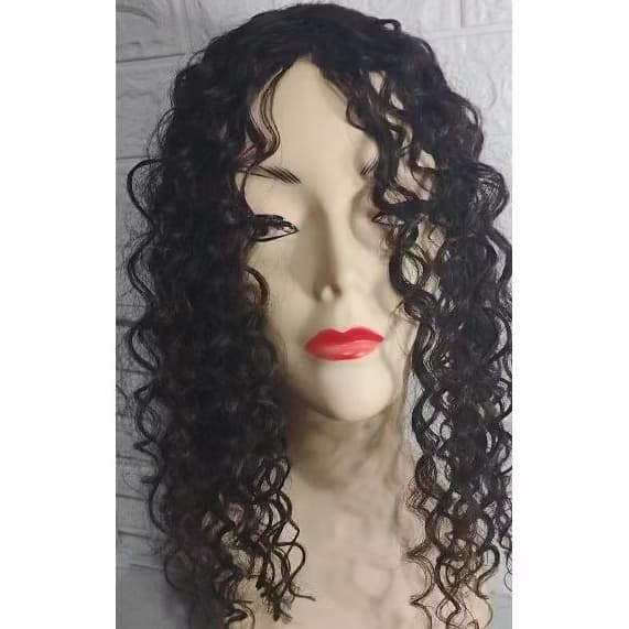 Aplique topo cabelo Bio-humano cacheado tic tac