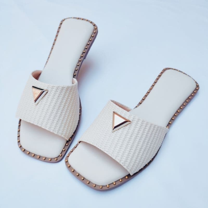Sandália rasteira juta confortável/ Rasteirinha feminina moda casual sofisticada