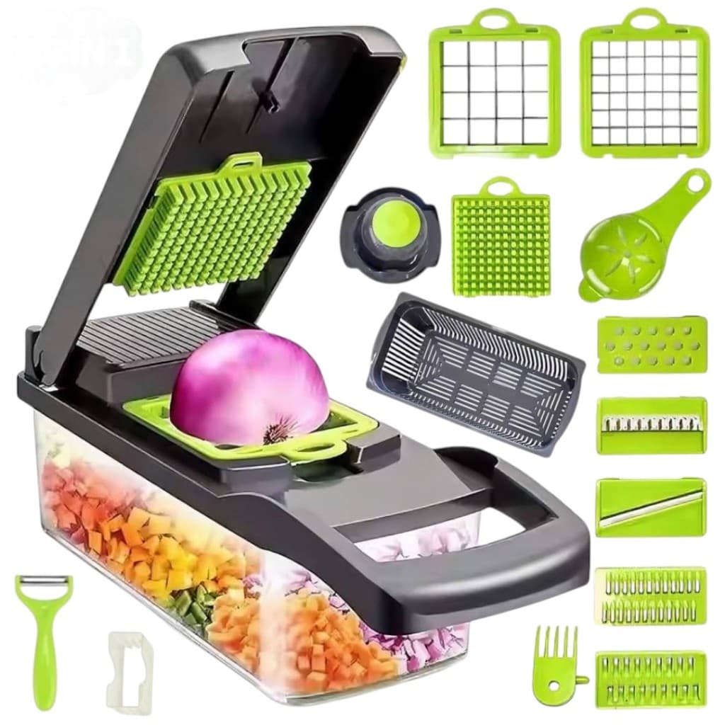 Fatiador 16 Em 1 , Ralador Multiuso , De Cozinha , Aço Inoxidável , Legumes , Frutas , Alimentos
