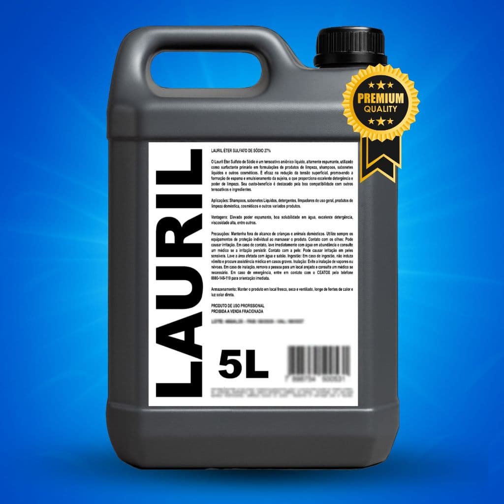 Lauril 27% Líquido - Matéria-Prima para Sabão, Shampoos e Detergentes Espumante Líquido