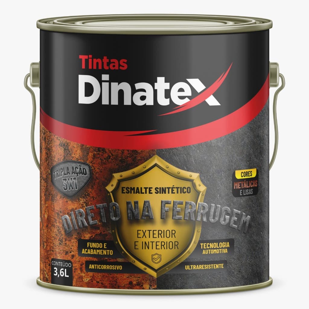 ESMALTE DIRETO NA FERRUGEM DINATEX 3,6L