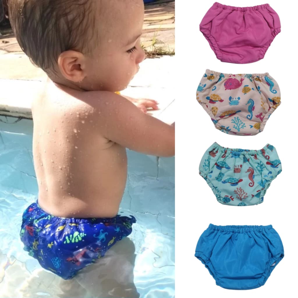 Fralda para Piscina Reutilizável - Diversos Tamanhos - Menina e Menino
