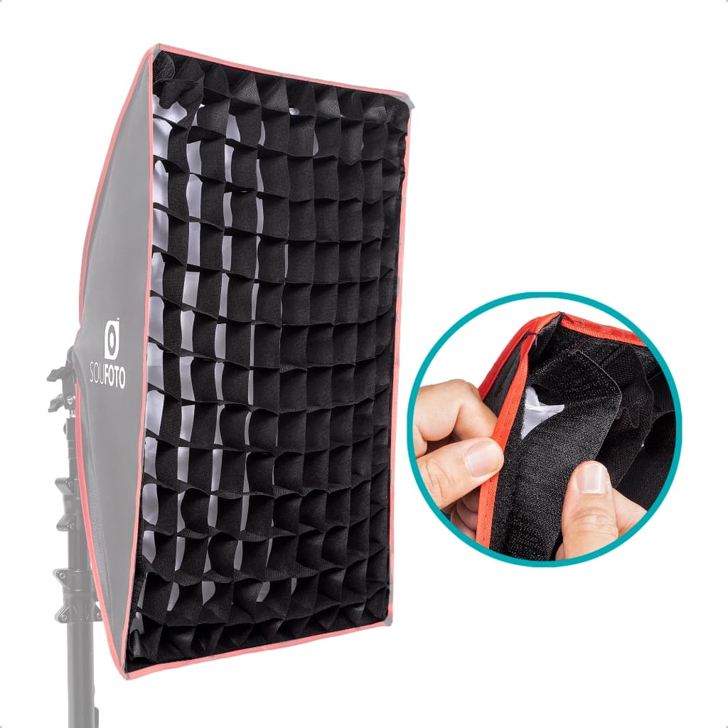 Grid Colmeia 50x70cm para Luz Dramática em Softbox com Fita Aderente Sou Foto