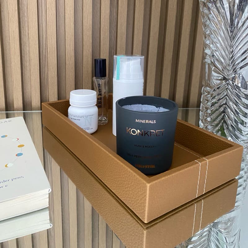 Bandeja retangular Organizadora 30x15x4,5. Decoração Joias Controle Remoto Perfumes