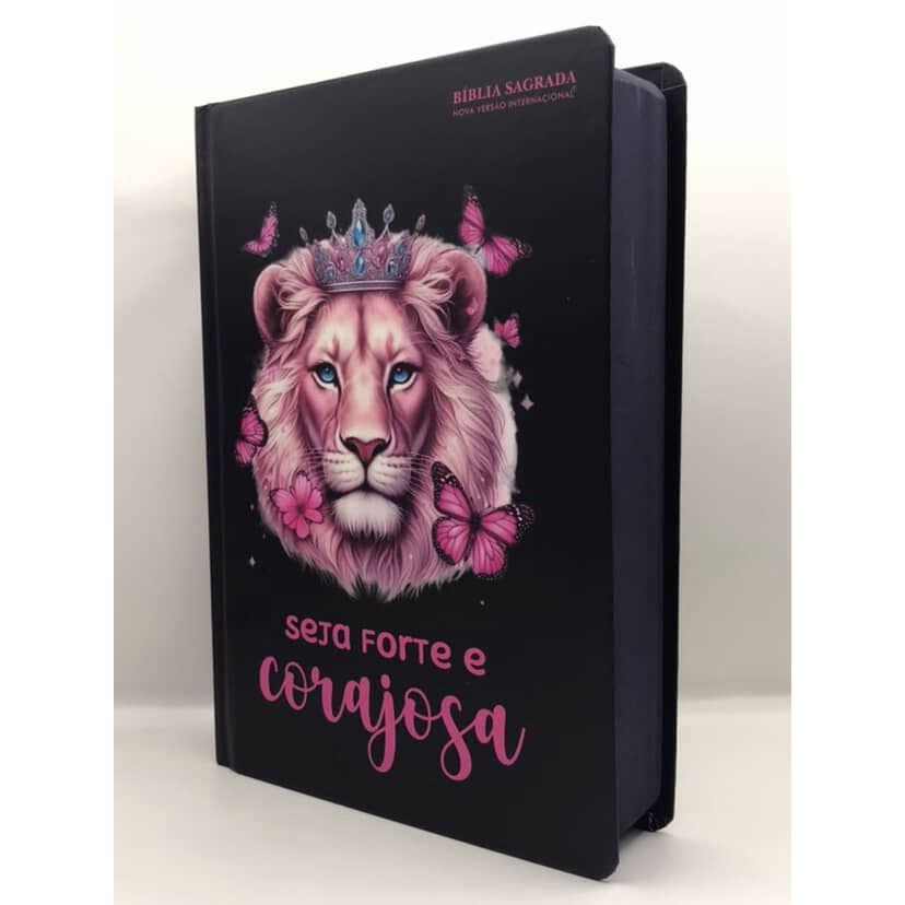Bíblia Sagrada Tamanho Grande NVI Capa Dura Leão Borboleta