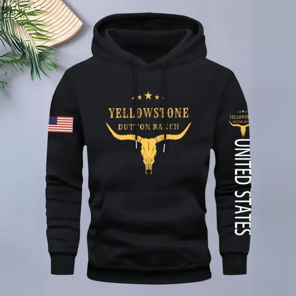 Moletom Blusa de Frio YELLOWSTONE DUTTON RANCH Masculino Agasalho Unissex Flanelado e Quentinho