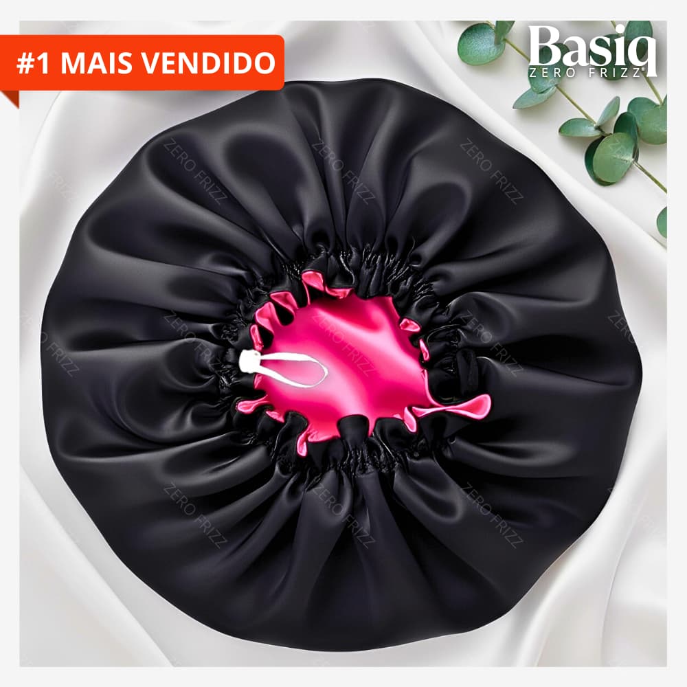 Touca de Cetim Dupla Face antifriz Lançamento Luxo regulável - ZERO FRIZZ Basiq