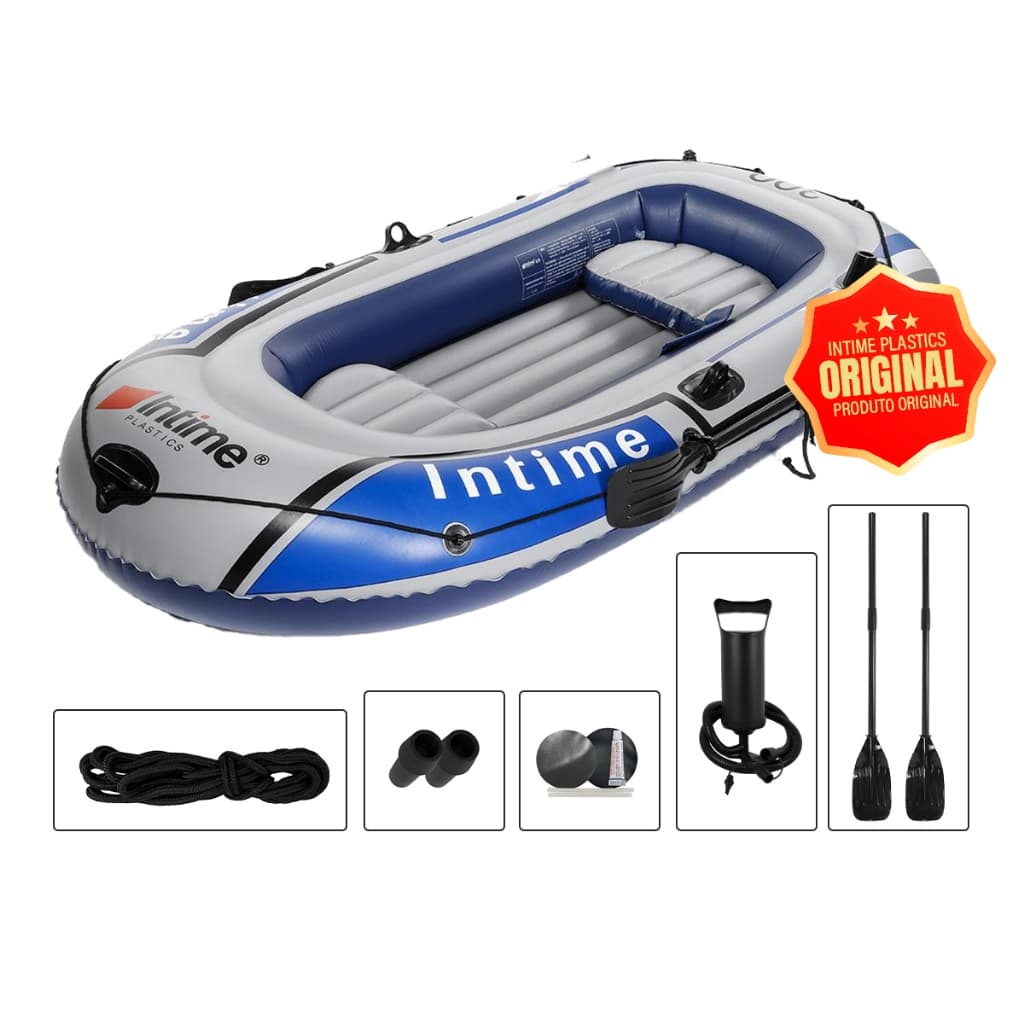 Bote Barco Inflável Intime 400 + 2 Remos + Bomba