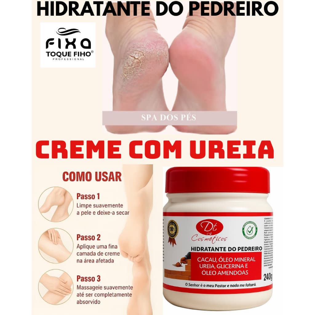 Hidratante do Pedreiro 500g Variação  Pé Cotovelo Joelho Grosso Áspero Secos Mão ressecada  30g 55g 120g 240g