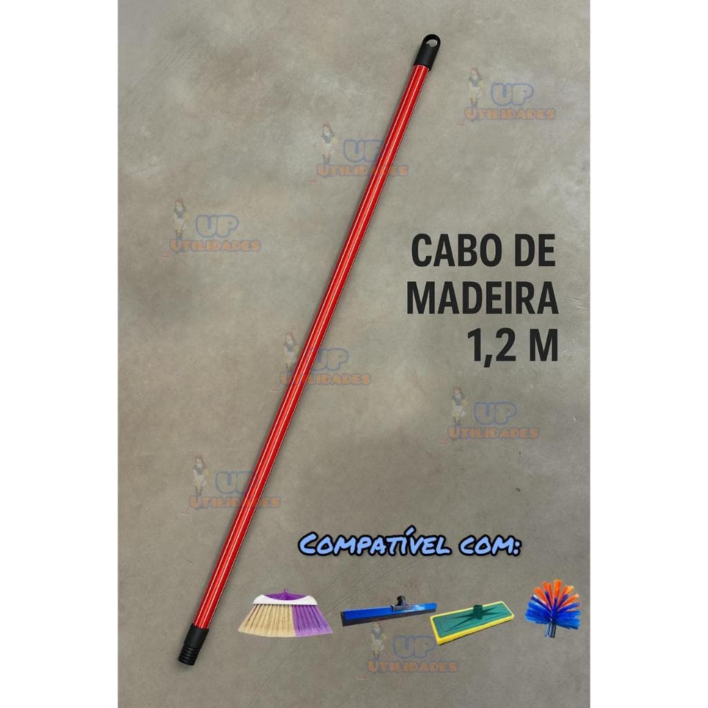 CABO MADEIRA 1,2 MTS ROSCA UNIVERSAL 23 MM-  ESCOLHA A QUANTIDADE - COR DE ACORDO COM ESTOQUE