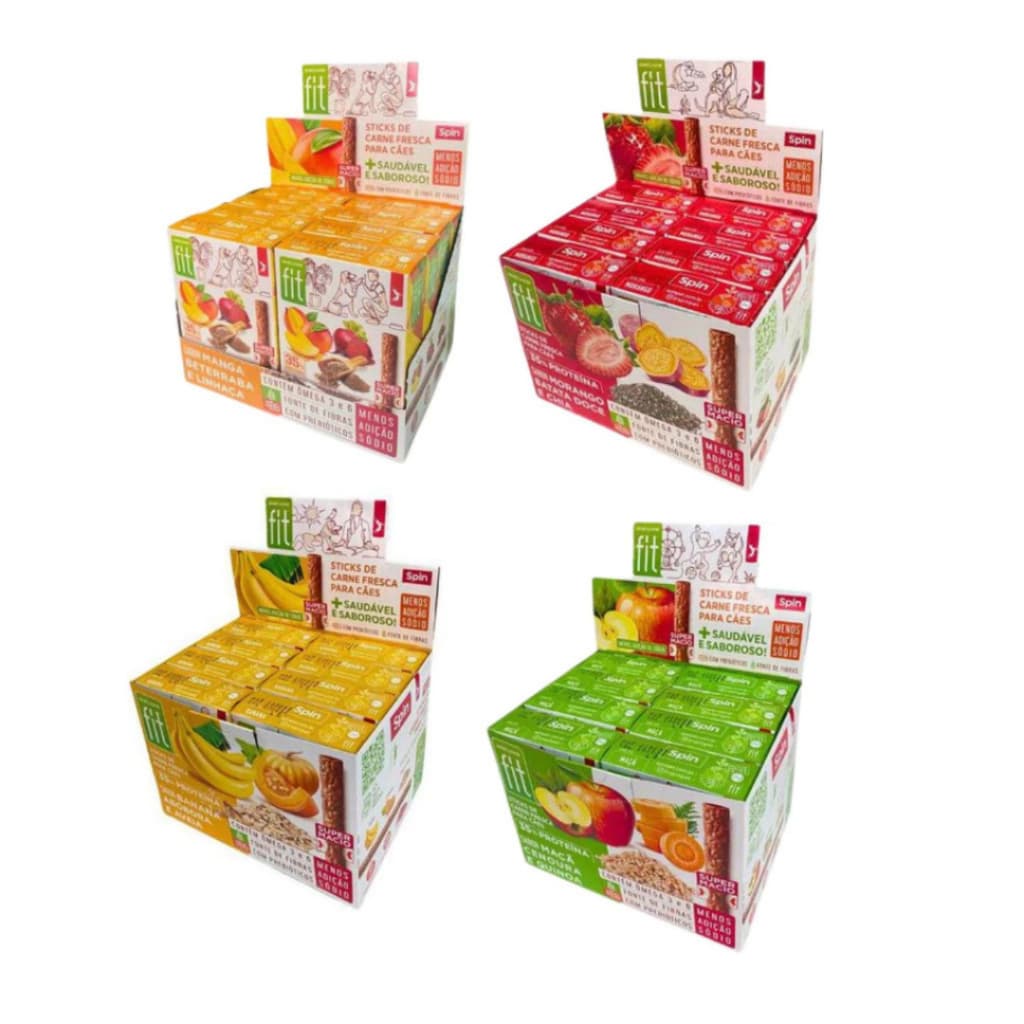 Kit Petisco Natural Saudável Fit Com 8 Unidades