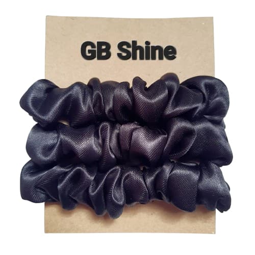 Kit 3 Scrunchie/Xuxinhas de Cetim Fina - Buchinha de Cabelo