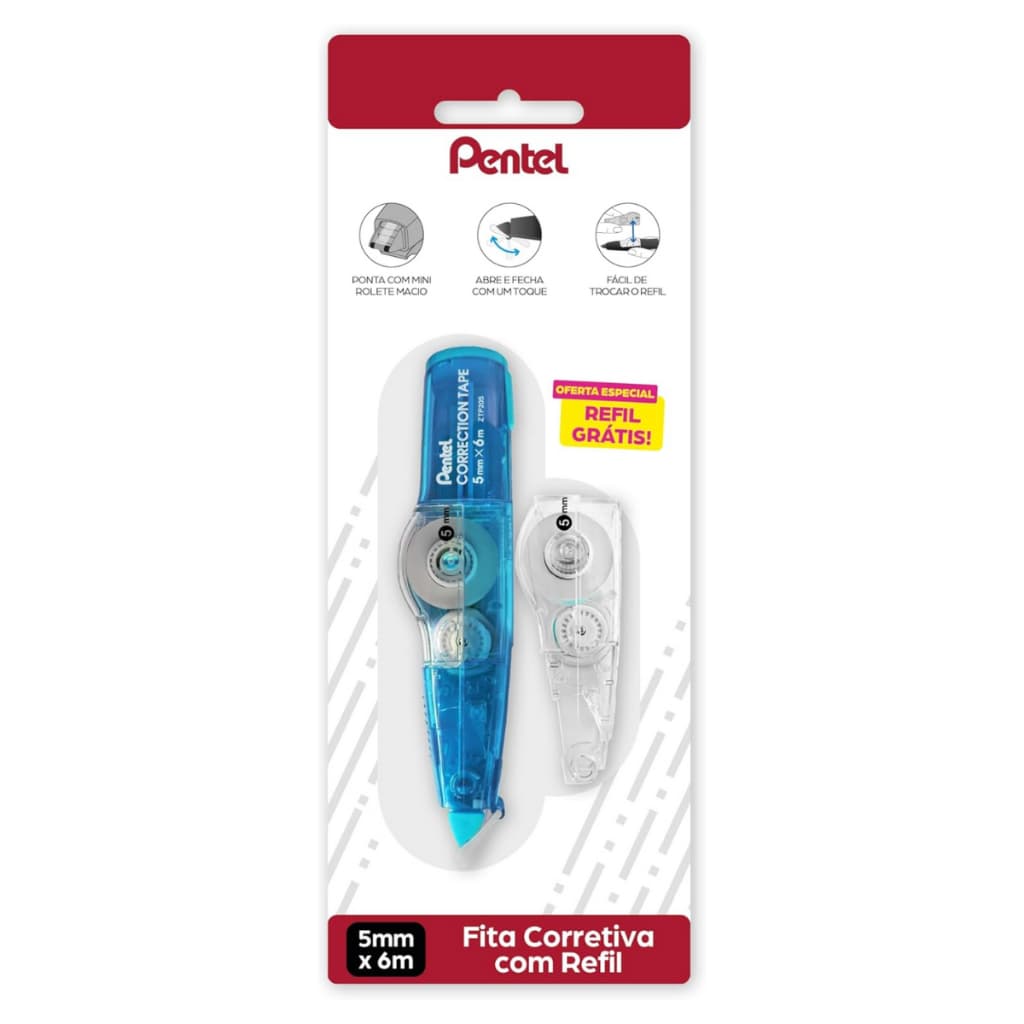 Fita Corretiva com Refil - Pentel