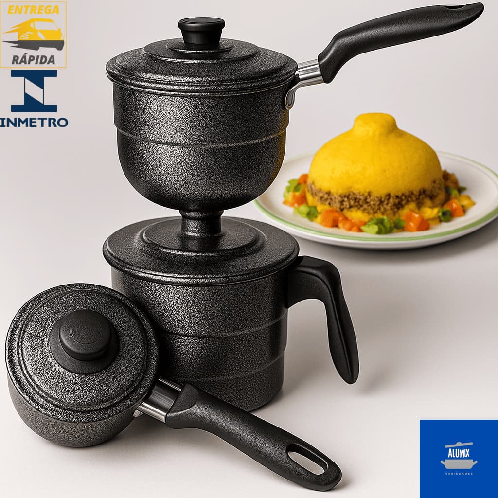 Cuscuzeira a Vapor - Prático e Durável 2 Cumbucas