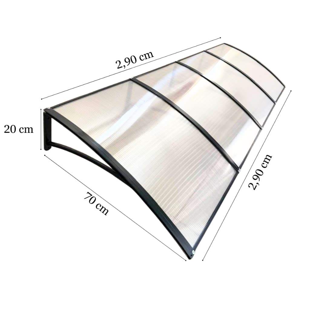 Toldo Área Externa Policarbonato Modular 2.90x70cm Cobertura Portas e Janelas