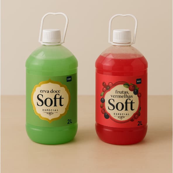 Sabonete Liquido Com Glicerina 2L Frutas Vermelhas ou Erva Doce - SOFT