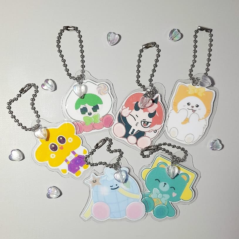 Chaveiros Plastificados GMMTV Mascotes Atores BL/GL fanmade *Não é acrílico*