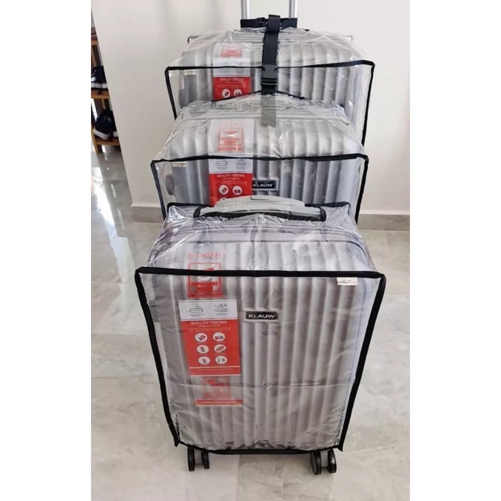 Capa Para Mala de Viagem Tamanho P M G - Pvc Grosso Transparente Protege Arranhão Risco Impacto Água