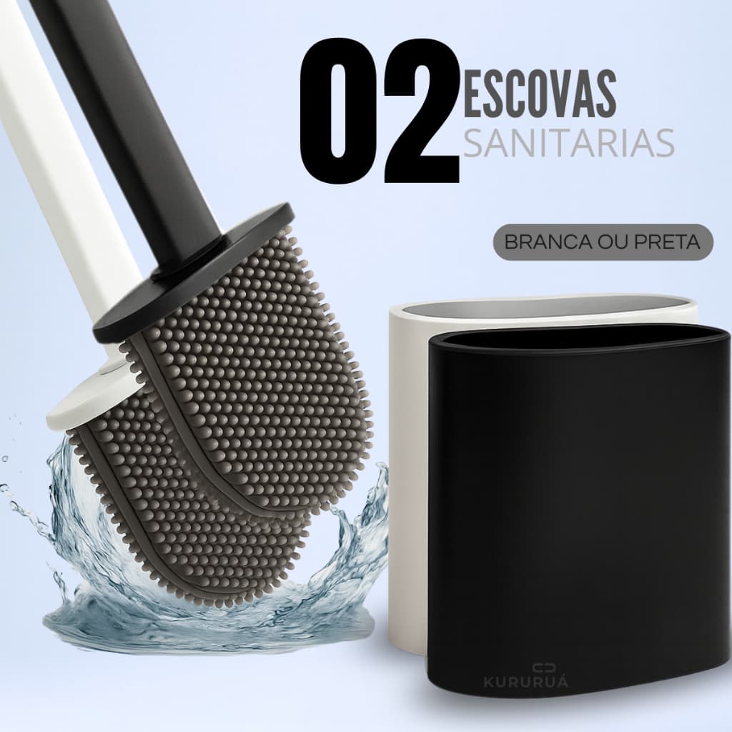 Escova De Silicone Vaso Sanitário Base Para Banheiro Privada