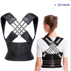 Corretor Postural Cervical com Cinta de Apoio e Tecido Respirável