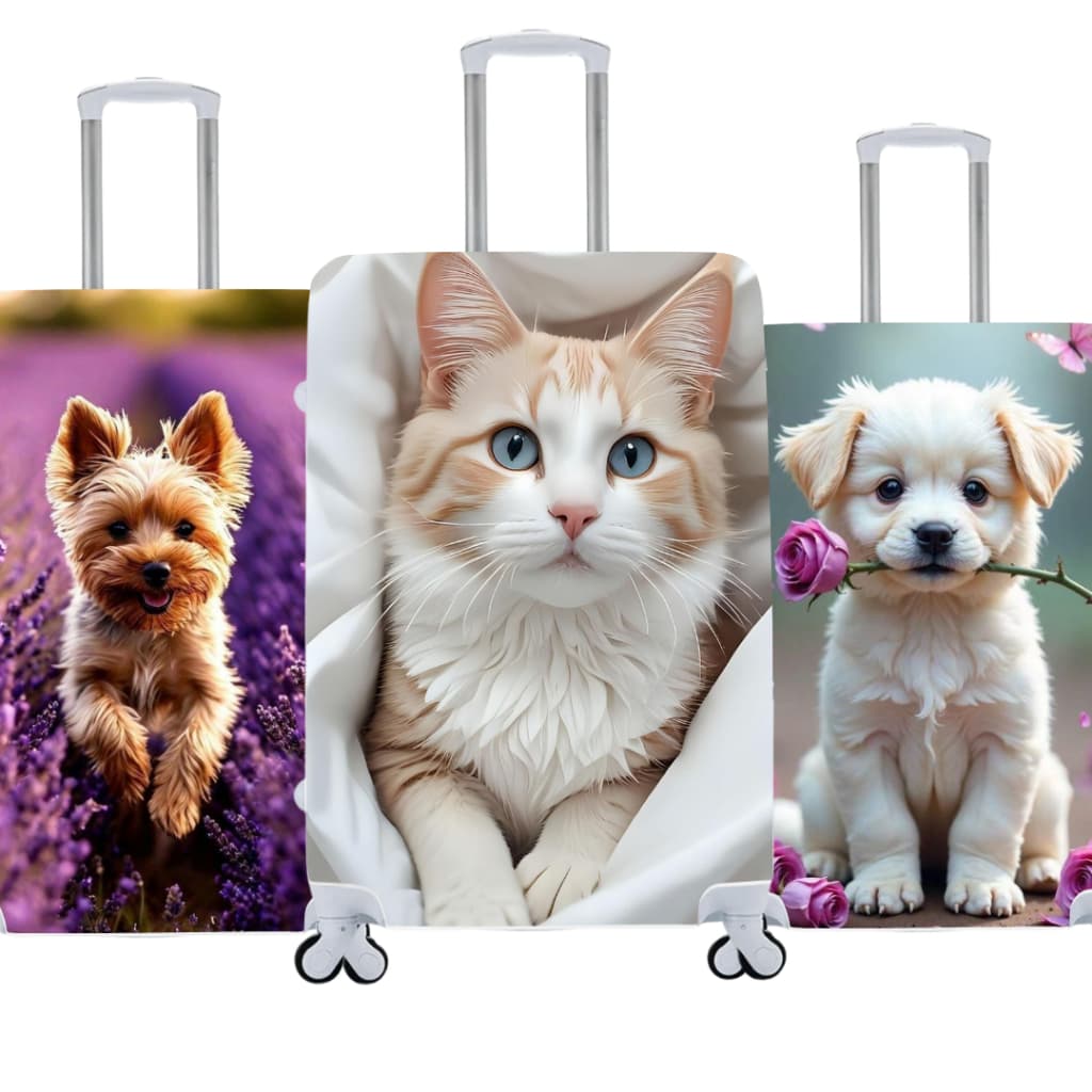 Capa de Mala Personalizada Animais Estilo e Proteção para Suas Viagens