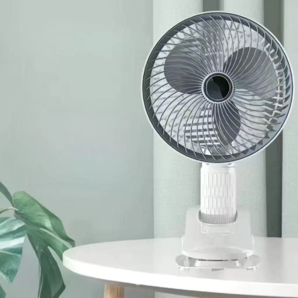 Mini Ventilador Portatil e Recarregavel com Suporte para Celular e Clip de Suporte em qualqer lugar