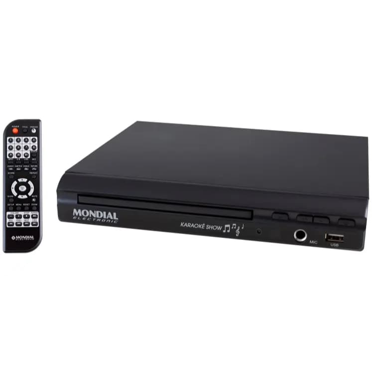 Aparelho de Karaokê DVD Player Mondial D-20