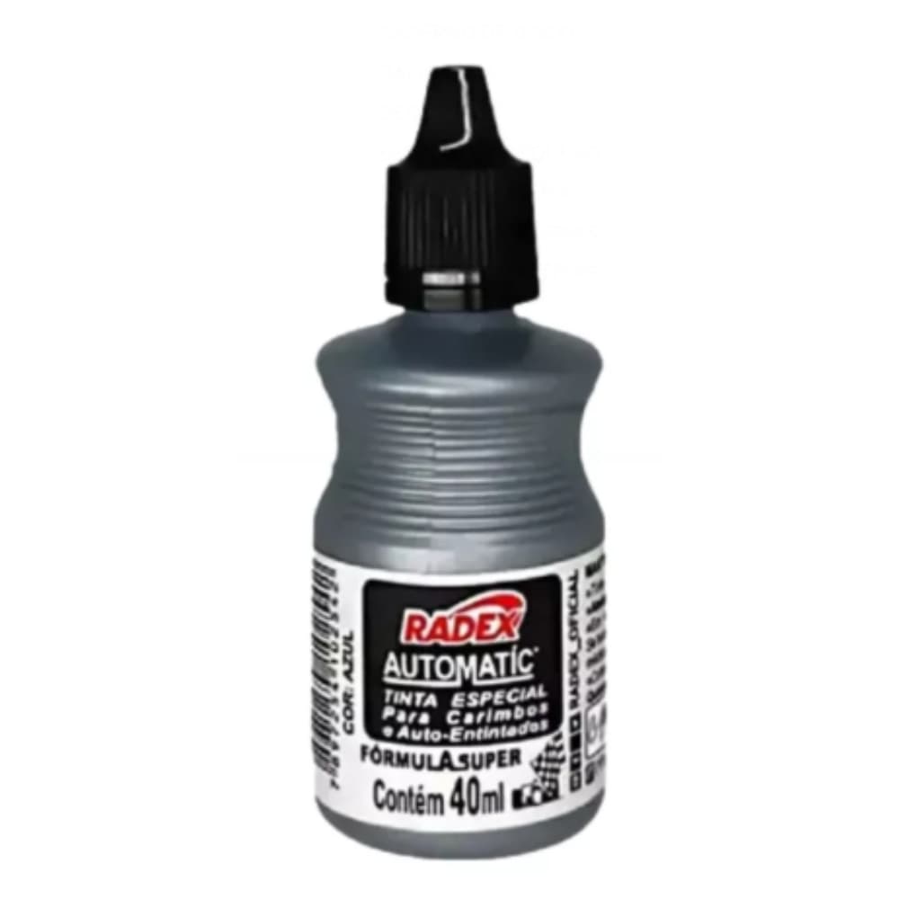 Tinta Carimbo Automático 40ml Preto Radex