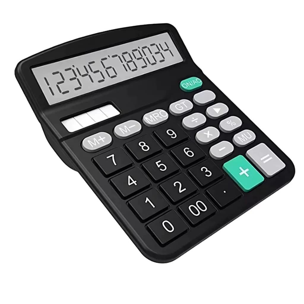 Calculadora Eletrônica Digital Com 12 Dígitos Preto