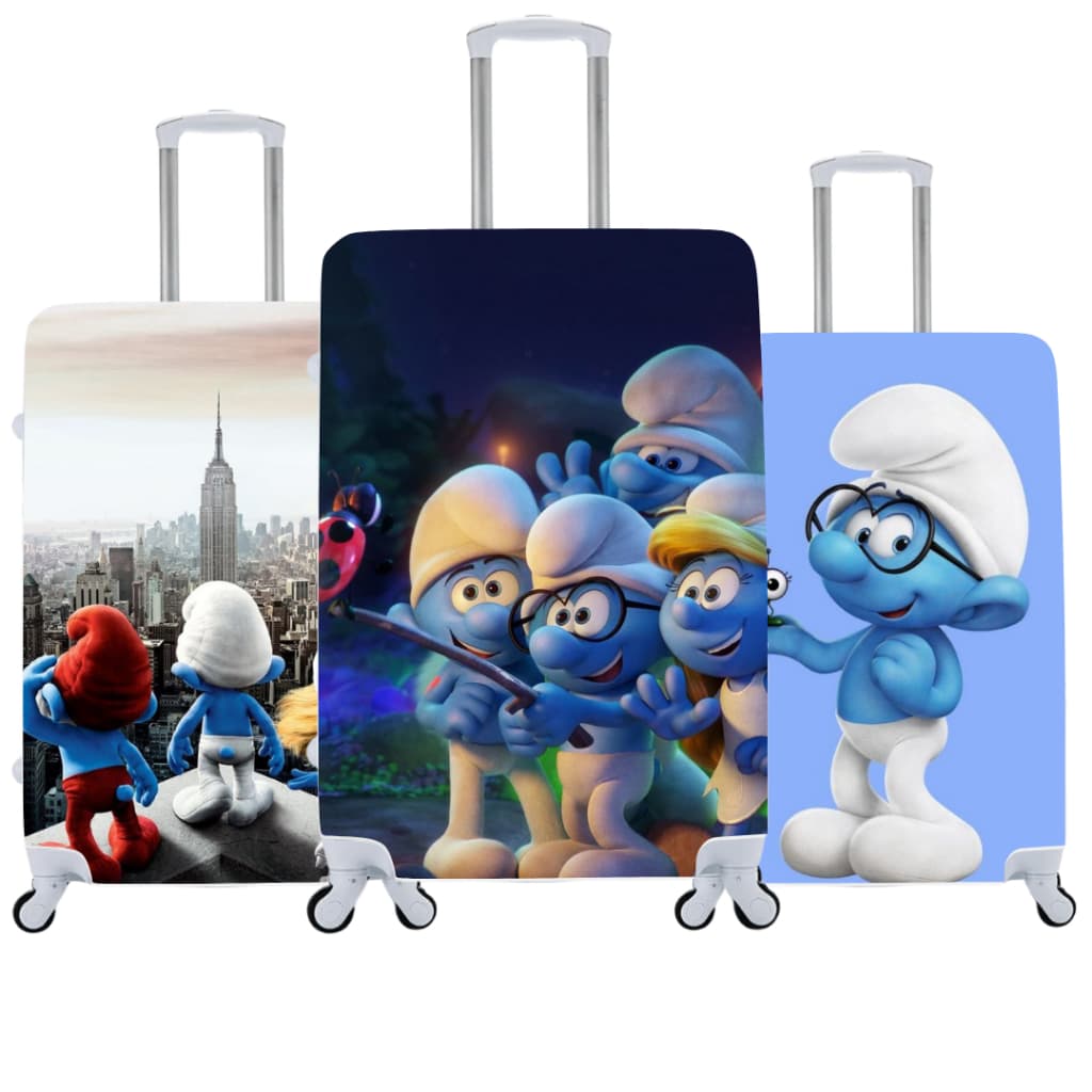 Capa de Mala Personalizada Smurf Estilo e Proteção Para Suas Viagens