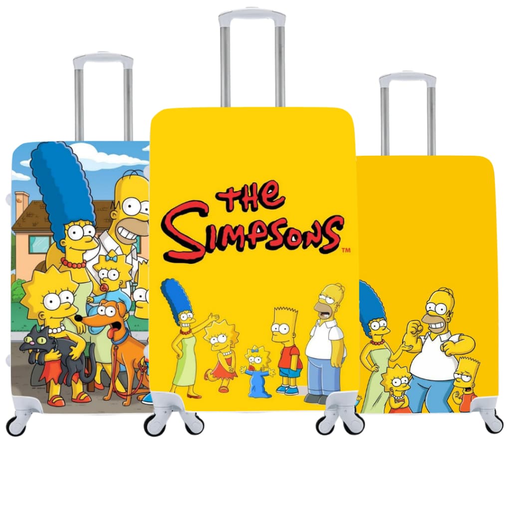 Capa de Mala Personalizada Simpsons Estilo e Proteção Para Suas Viagens Bagagem