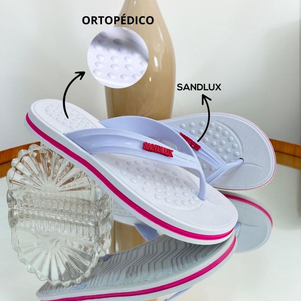 Chinelo Papete Ortopédica Feminina Antiderrapante, Macia e Elegante Lançamento Verão Sandlux