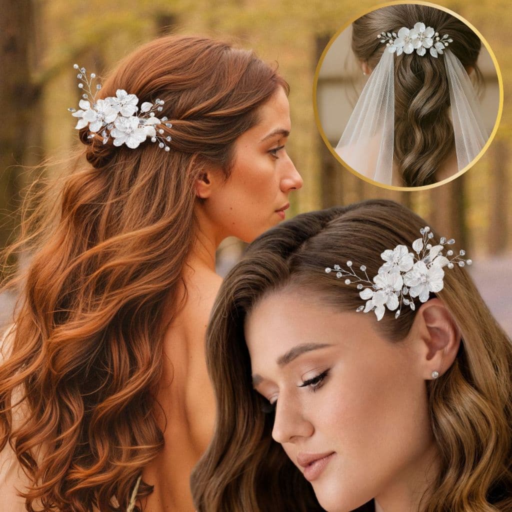 Enfeite Penteado Noiva Grinalda Arranjo Cabelo Casamento Civil Igreja