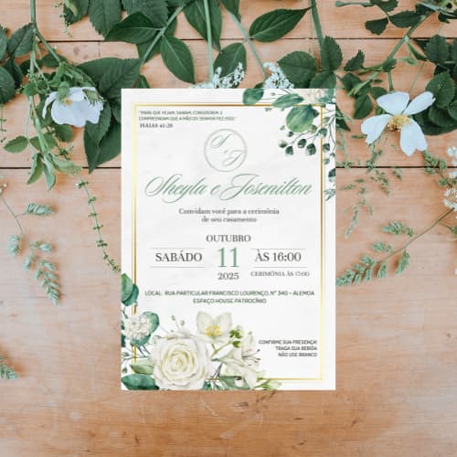 100 Convites de Casamento (PROMOÇÃO)