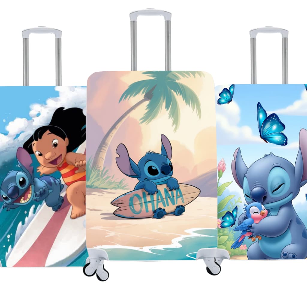 Capa de Mala Personalizada Stitch Estilo e Proteção Para Suas Viagens