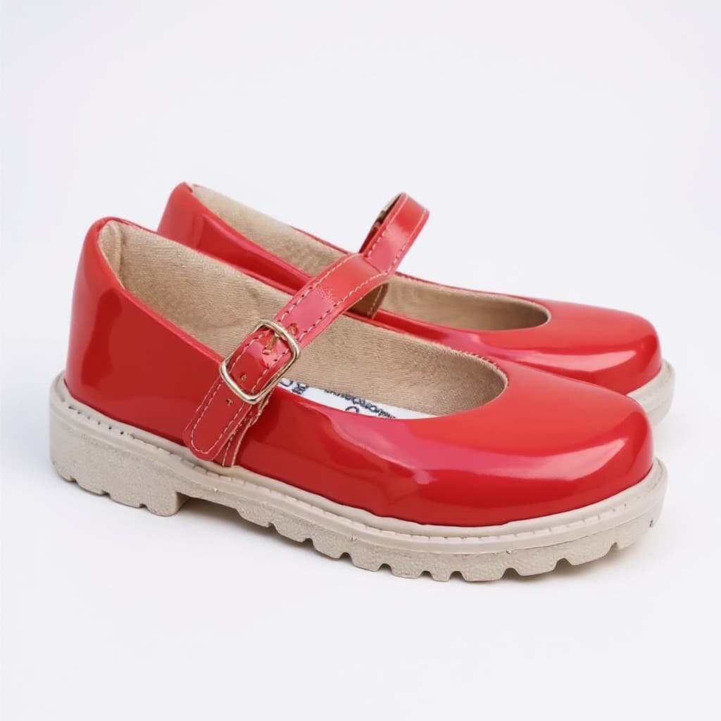 Sapato Sapatilha Infantil Boneca Menina Solado Tratorado Mary Jane Cores Variadas