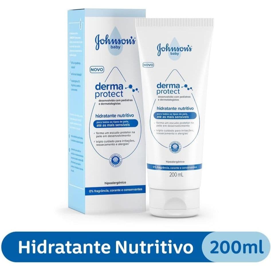 Hidratante Nutritivo Derma Protect Creme Loção Johnson's Baby 200ml