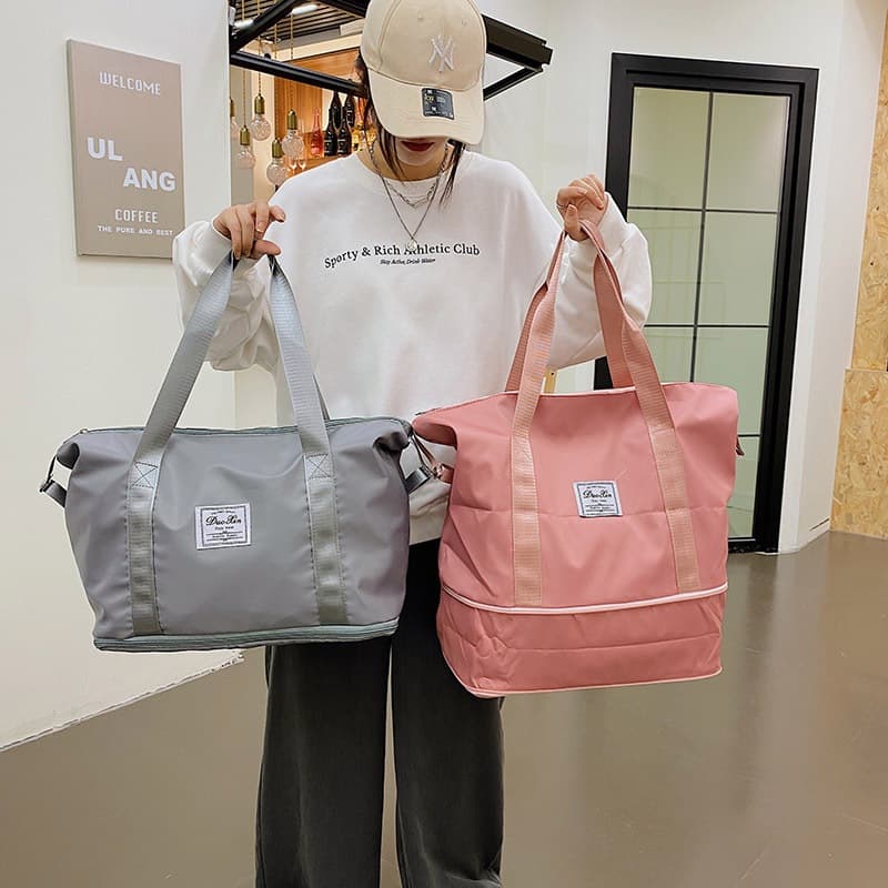 Bolsa de Viagem com Divisória Seca/Molhada Bagagem de Mão com Grande Capacidade para Malas e Academia