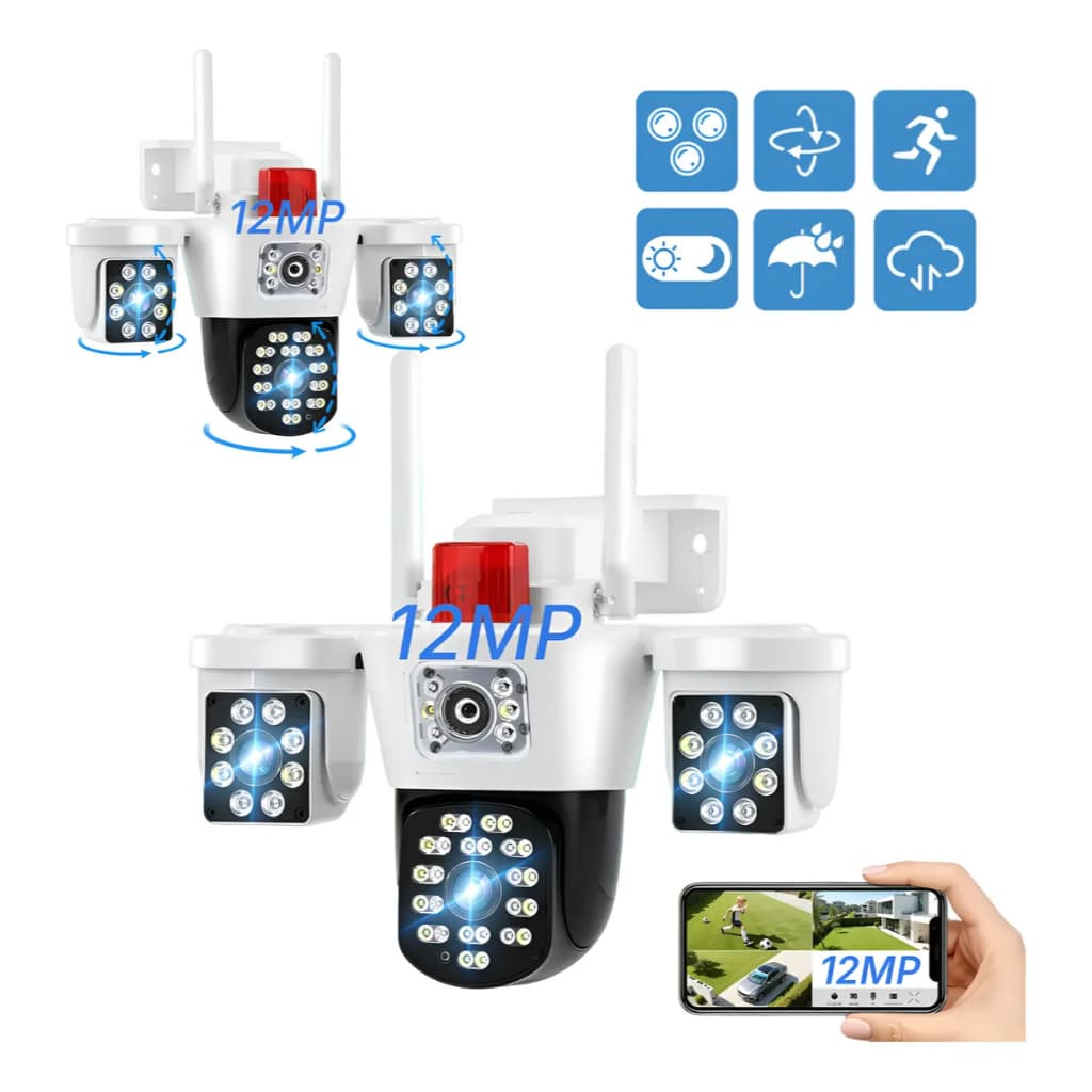 128GB Câmera Tripla Inteligente Segurança Wifi 4k Ultra Definição